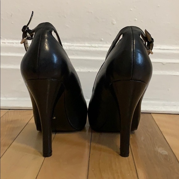 MARC FISHER Black Ankle Strap Platform Pumps - Picture 3 of 5